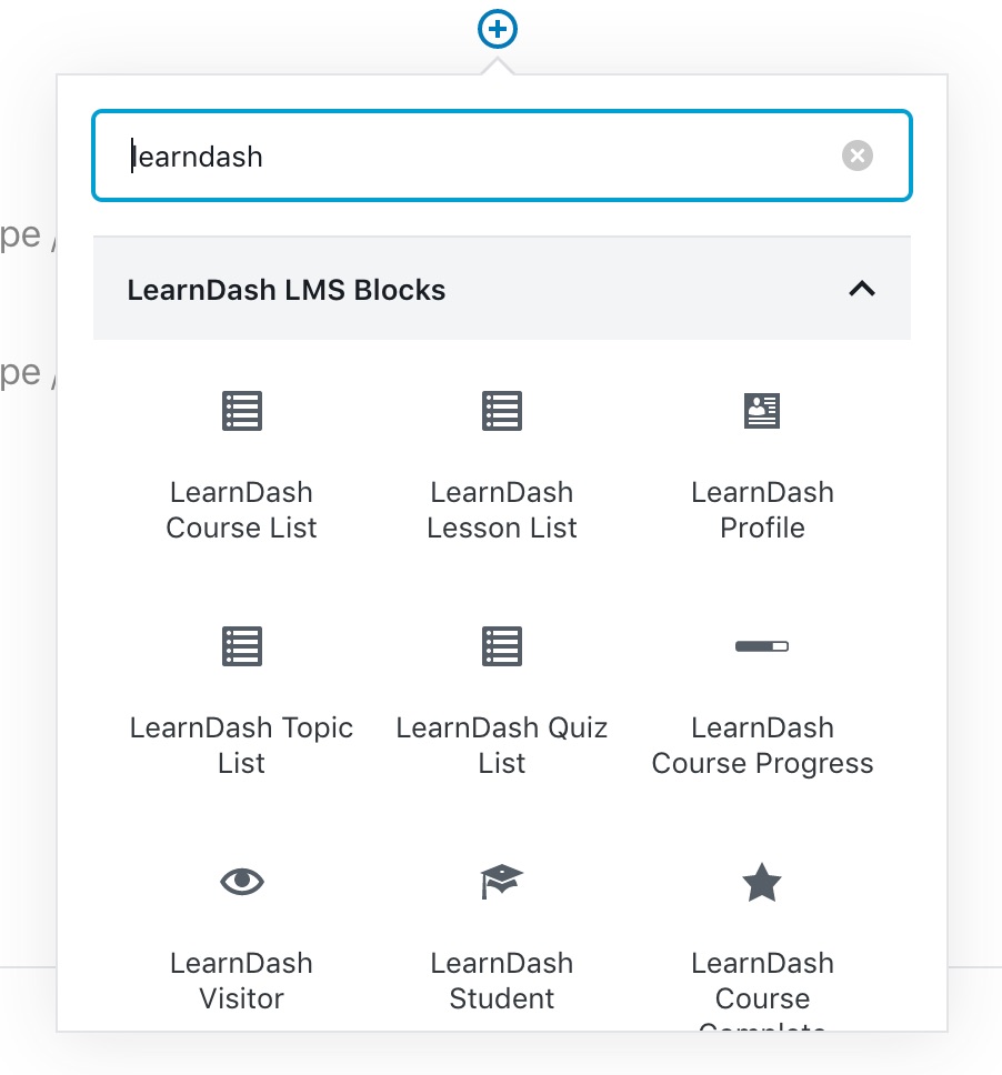 LearnDash Guetnberg Blocks