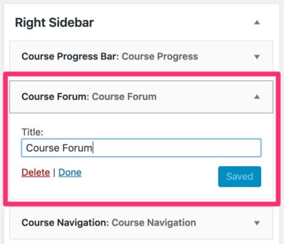 bbPress LearnDash course forum widget