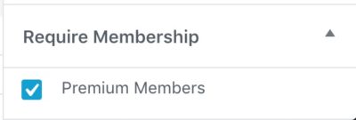 Paid Memberships Pro, require membership metabox