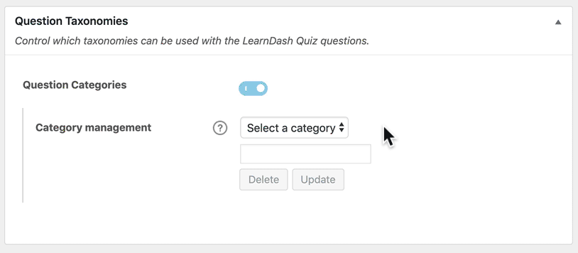 How to update a LearnDash question taxonomy title