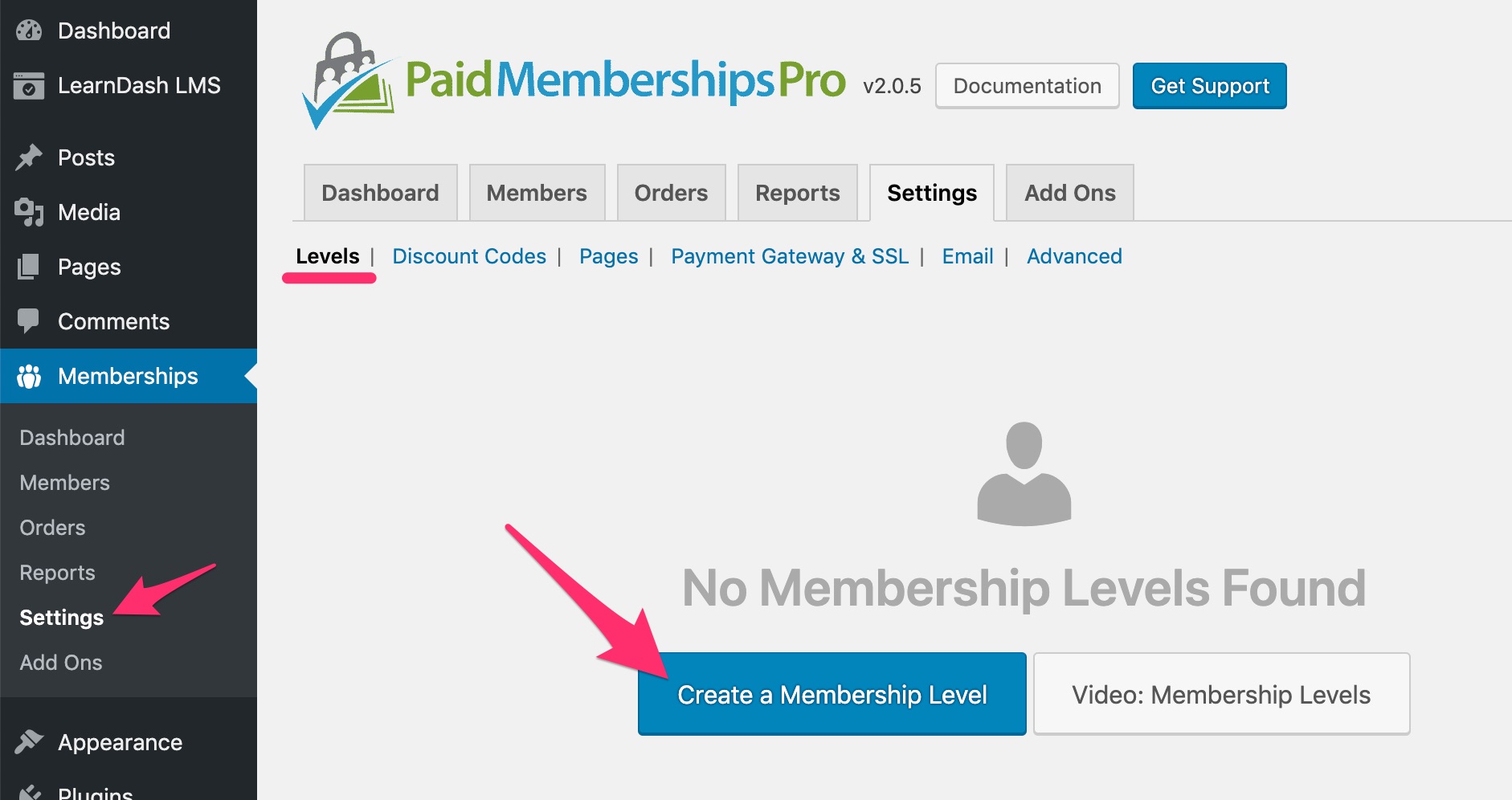 Paid Memberships Pro, create a new membership