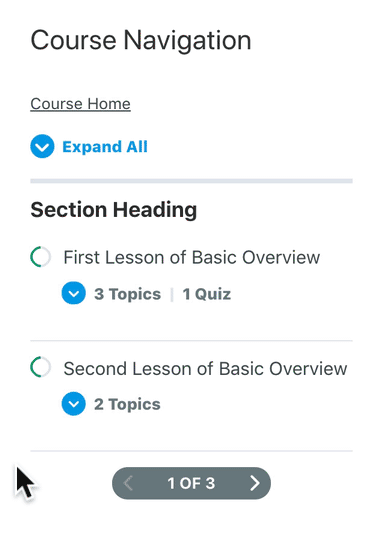 LearnDash course navigation pagination