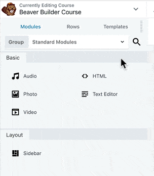 Locate LearnDash widgets in Beaver Builder