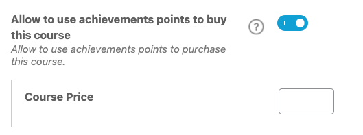 Allow using achievement points to purchase courses