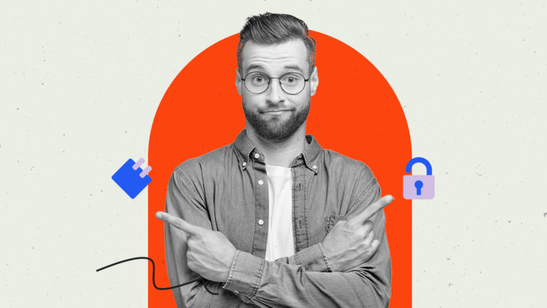 A male pointing to the learndash logo and the memberdash logo