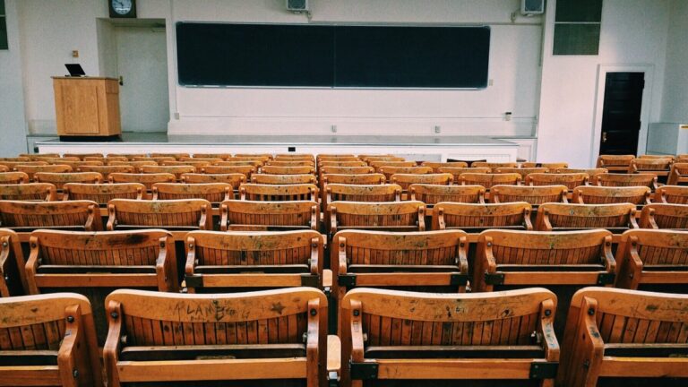 An empty lecture hall.