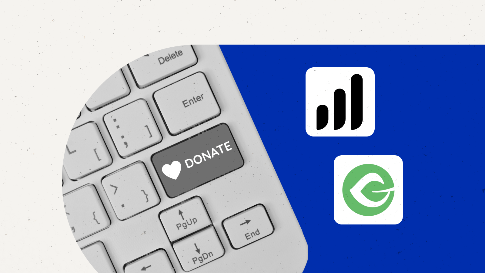 a keyboard where the enter key is replaced with a Donate key.