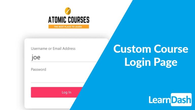 Creating a Custom Course Login Page