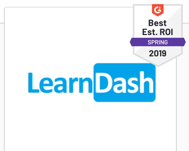 LearnDash Awarded G2Crowd Best ROI for an LMS Spring 2019